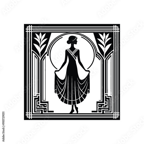 woman wear traditional fashion Greek chiton draping gracefully