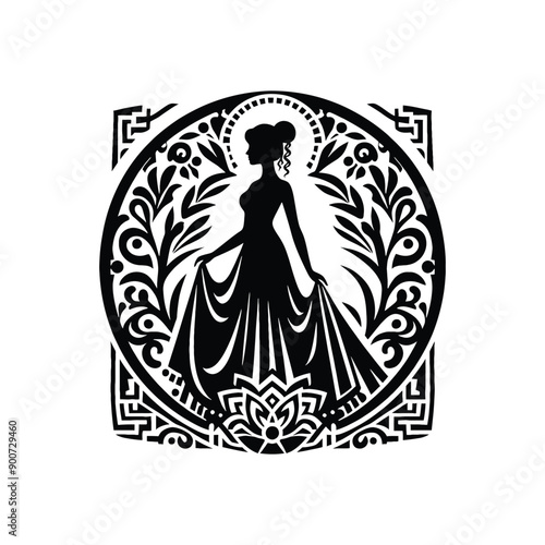 woman wear traditional fashion Greek chiton draping gracefully