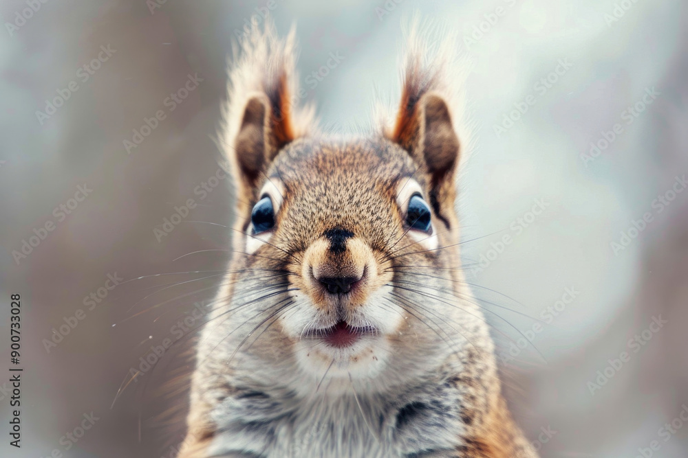 A curious squirrel looks directly into the camera. A curious squirrel looks directly into the camera.