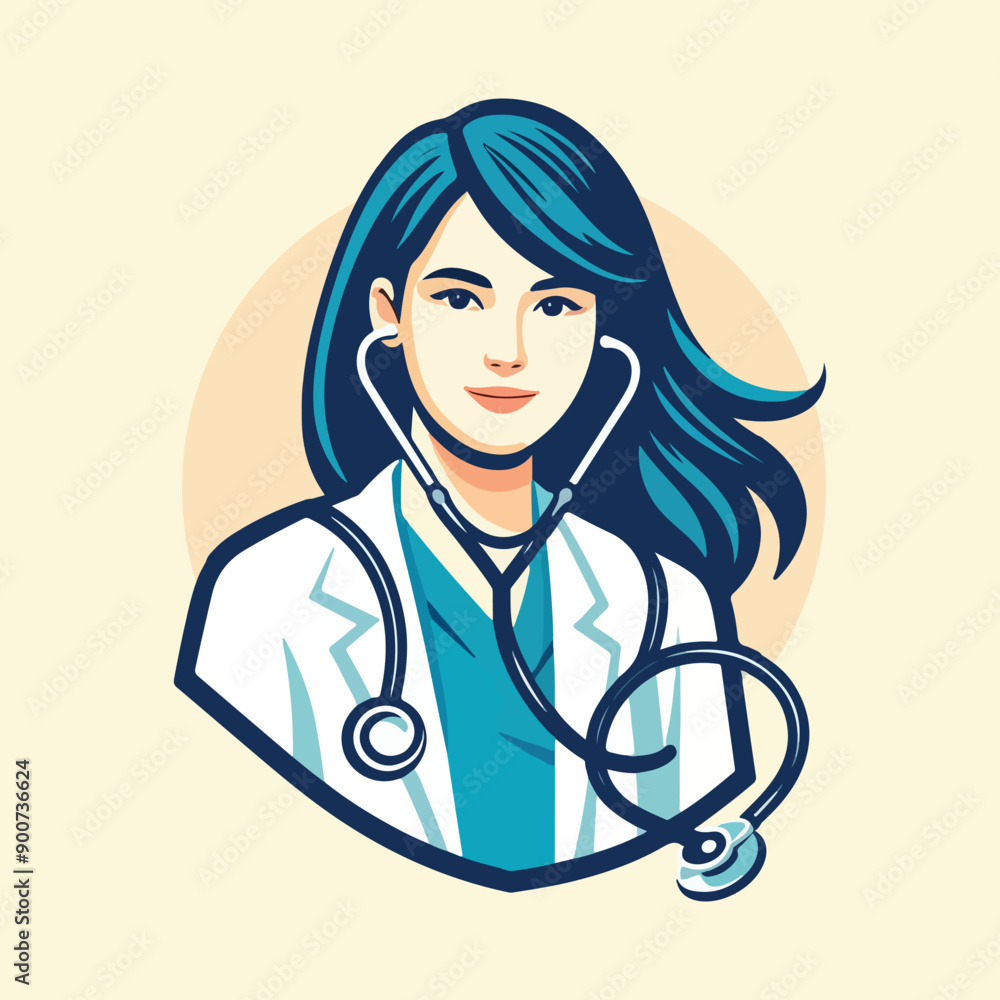Doctor icon vector silhouette mascot doctor logo Doctor icon vector silhouette mascot doctor logo