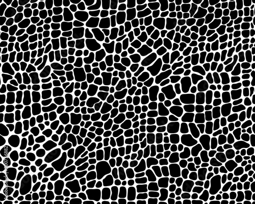 Seamless pattern of alligator skin on a white background	