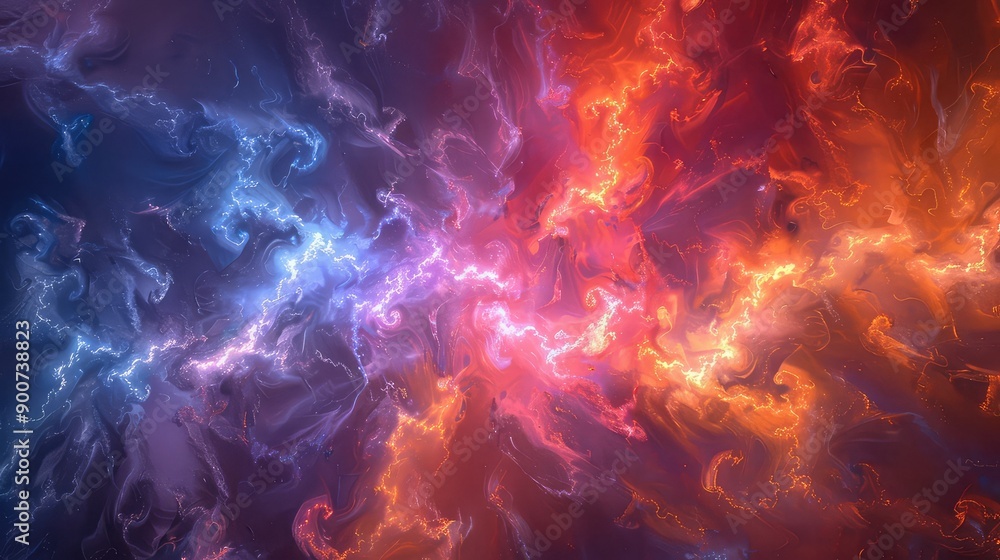 Fototapeta premium Ethereal Fractal Burst Background