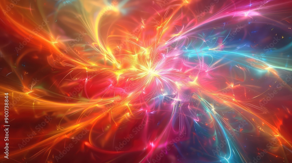 Ethereal Fractal Burst Background Ethereal Fractal Burst Background