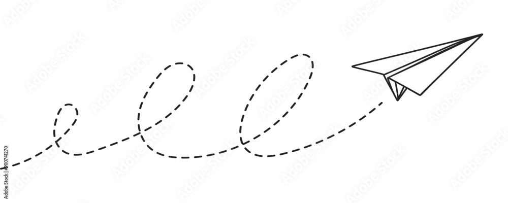 Continuous line paper plane, airplane vector art background. Abstract doodle email, mail plane, travel dream concept air. Business trip Vector abstract illustration flying ship in sky. Continuous line paper plane, airplane vector art background. Abstract doodle email, mail plane, travel dream concept air. Business trip Vector abstract illustration flying ship in sky.