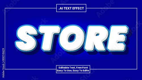 3D text effect, store text effet,