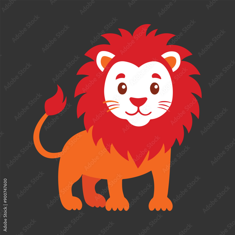 Fototapeta premium A lion vector and line art