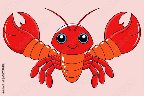 Realistic Lobster Vector Illustration for Graphic Design Projects – High-Quality, Detailed, and Versatile Artwork photo