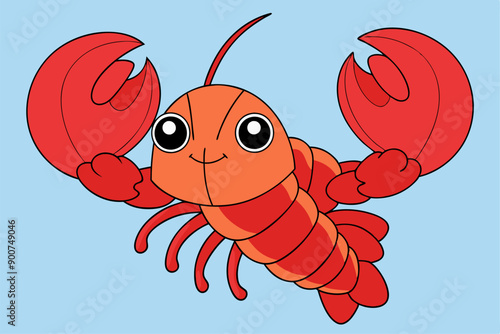 Realistic Lobster Vector Illustration for Graphic Design Projects – High-Quality, Detailed, and Versatile Artwork photo