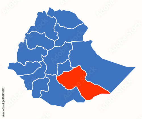 Bale administrative divisions of the Ethiopia country