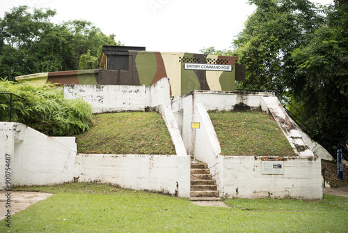 Kanone im Fort Siloso, Singapur