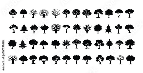 A Set of Tree Silhouettes