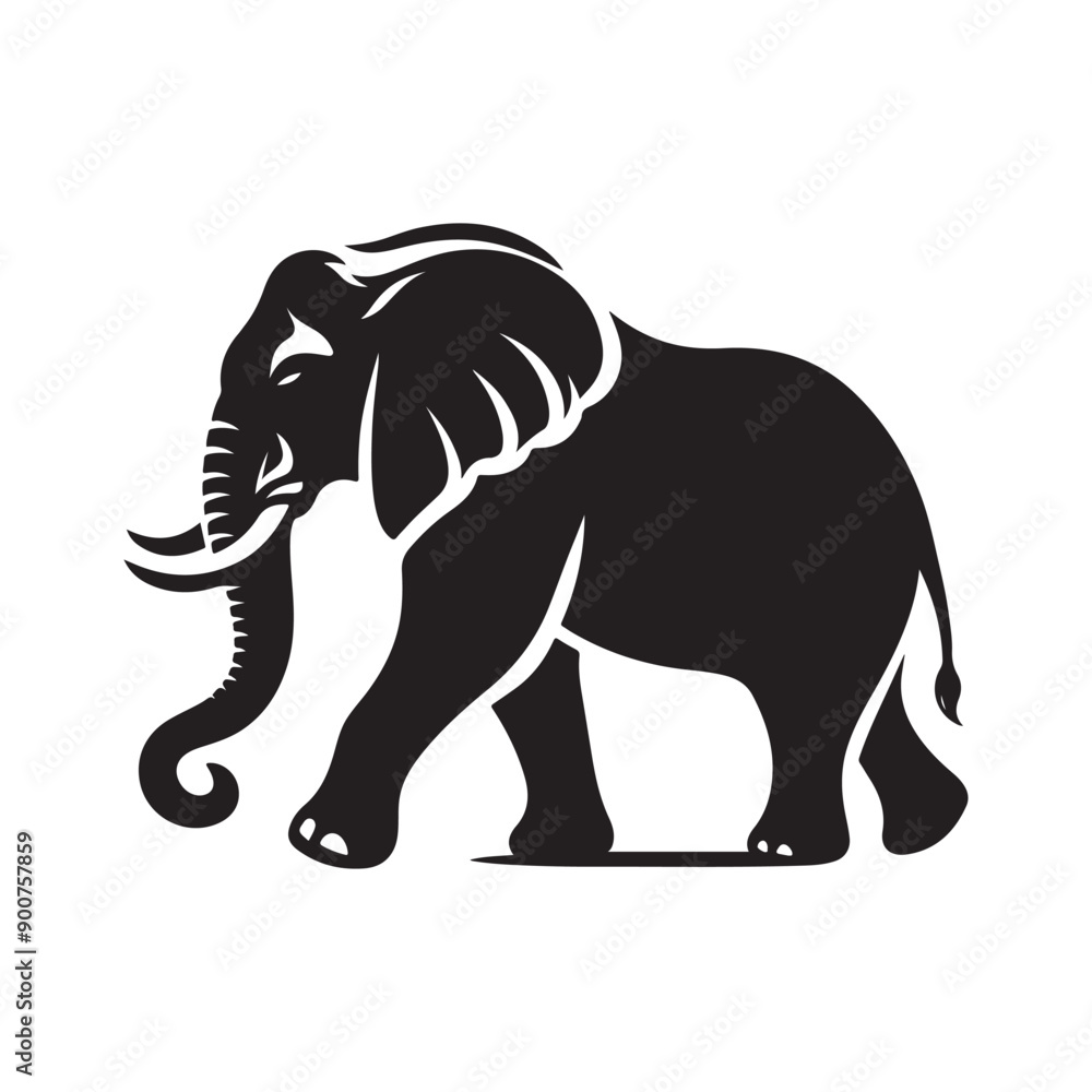 Elephant silhouette vector illustration Elephant silhouette vector illustration