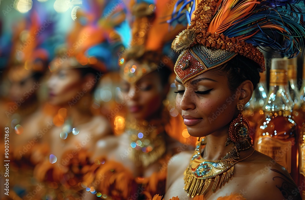 Fototapeta premium a group of women in clothing.