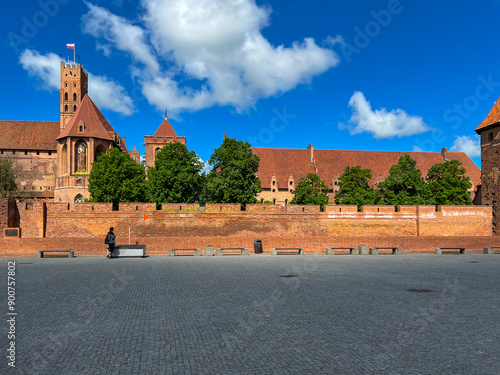 The Castle of the Teutonic Order in Malbork in Poland, commonly known as Malbork Castle photo