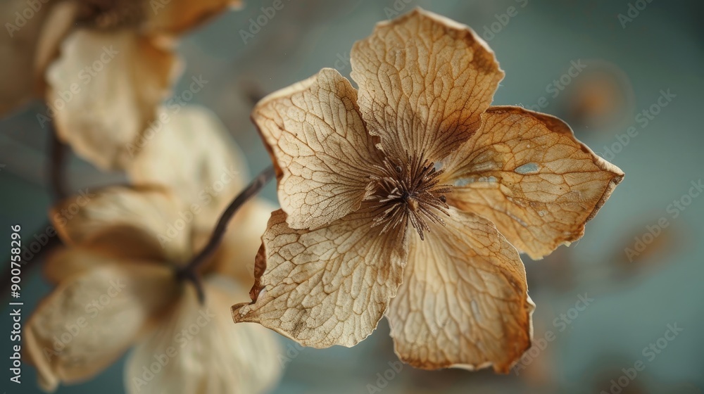 Dried flower on neutral background Dried flower on neutral background