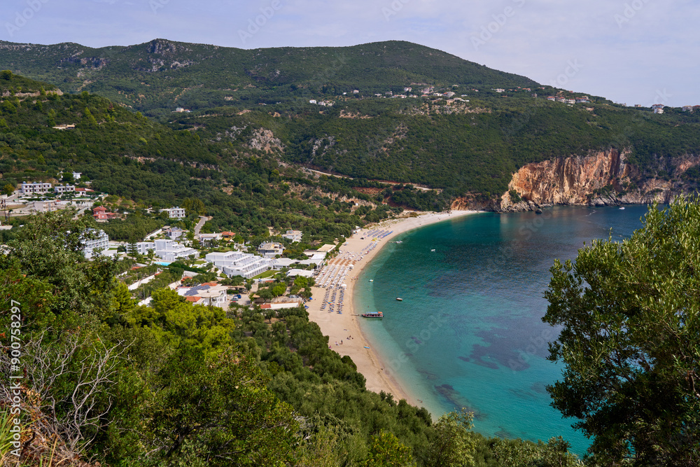 Obraz premium View of Lichnos beach near Parga, Greece
