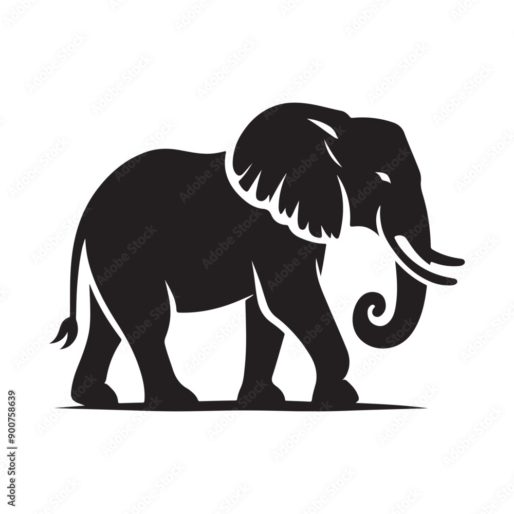 Elephant silhouette vector illustration Elephant silhouette vector illustration
