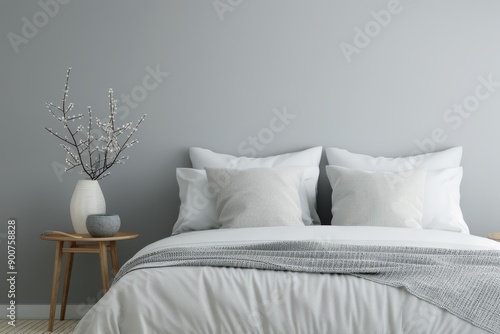 White Bed in a Modern Bedroom