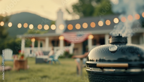 Outdoor Grill Party at Sunset
