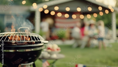 Outdoor Grill Party at Sunset