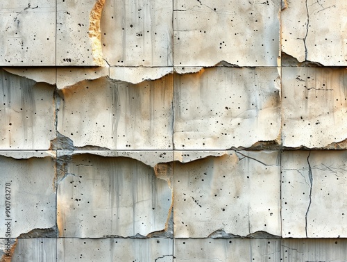 Peeling paint on an old weathered wall with layers of decay highlighting the effects of time