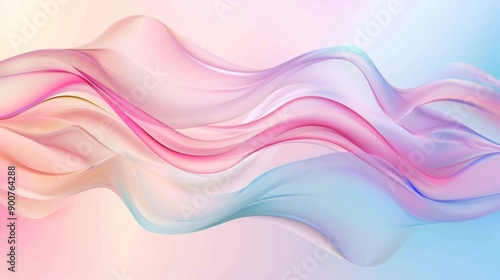 Abstract Pink and Blue Wavy Lines