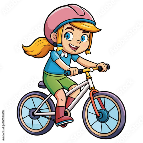 cycling character cartoon vector