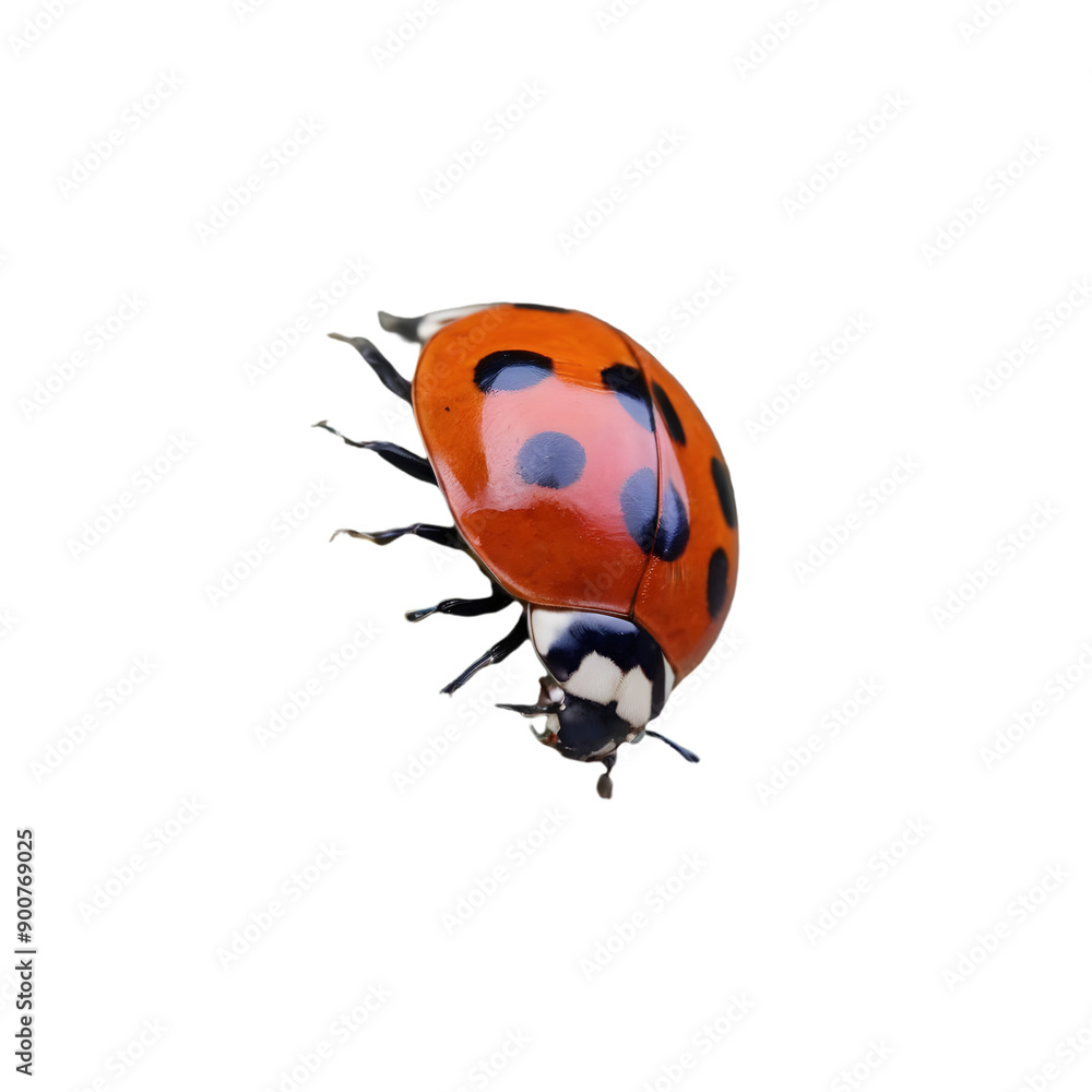Vibrant Ladybug Close-Up on Transparent Background Vibrant Ladybug Close-Up on Transparent Background