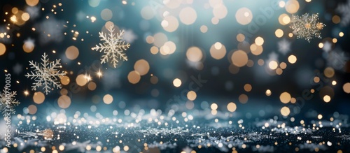 Winter Wonderland With Snowflakes and Lights