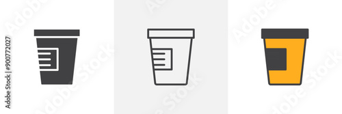 Urine test colored icon set