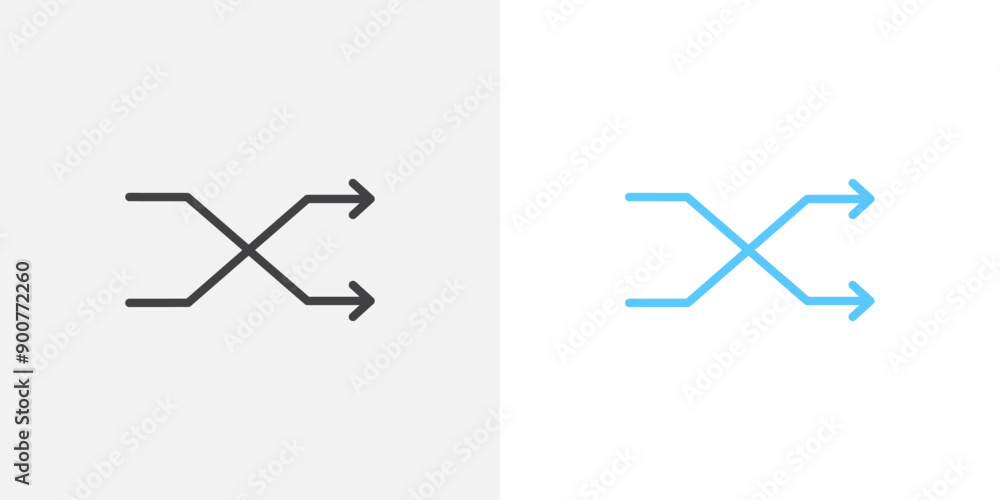 Fototapeta premium Shuffle colored icon set