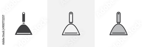 Putty knife colored icon set