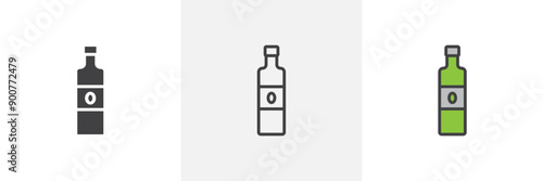 Olive oil colored icon set