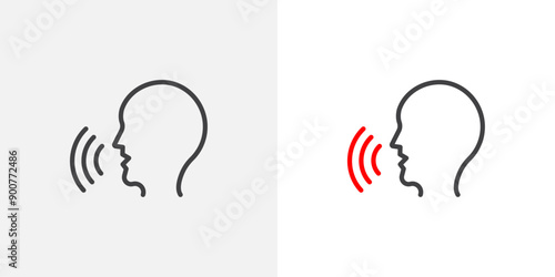 Voice control colored icon set