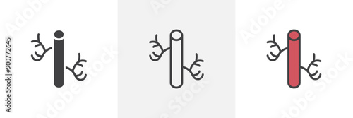 Blood Vessel colored icon set