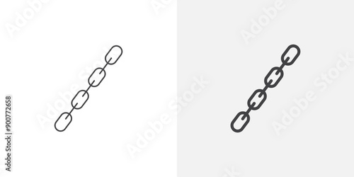 Chain colored icon set