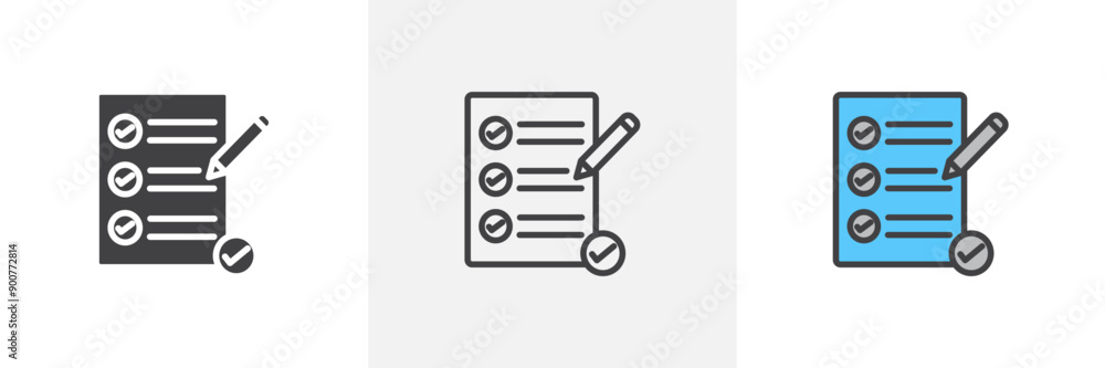 Requirements colored icon set Requirements colored icon set
