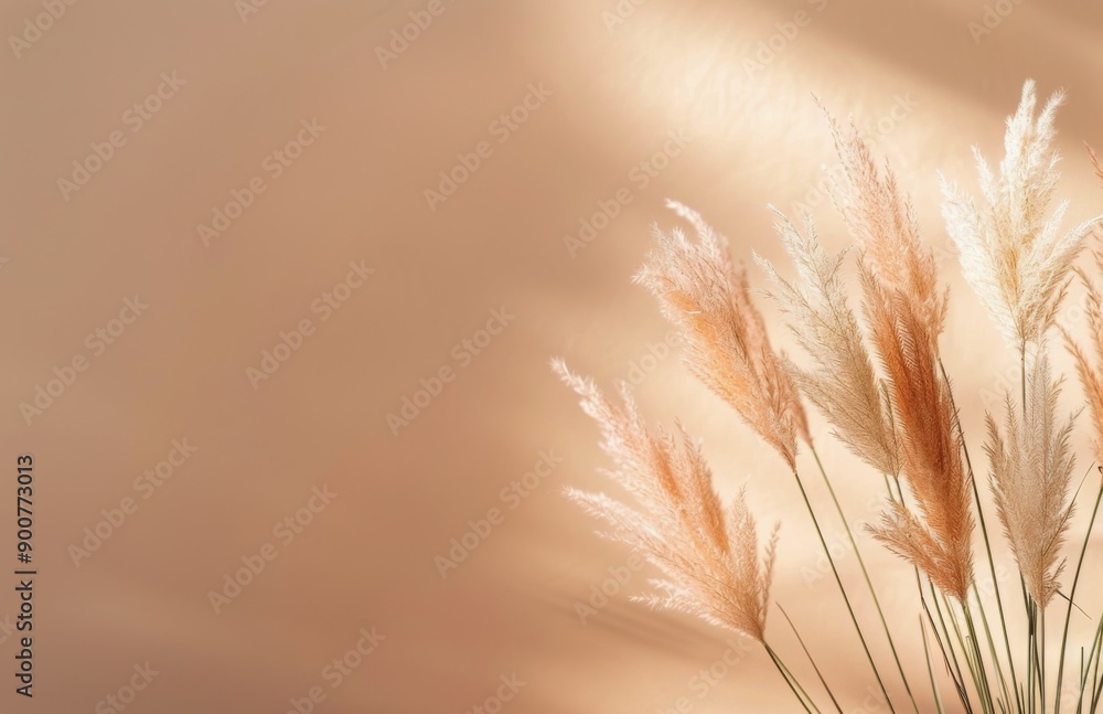Pampas Grass Against A Soft Background Pampas Grass Against A Soft Background