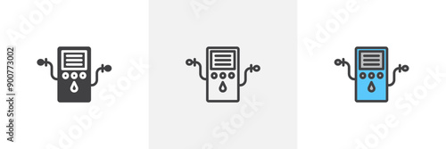 Dialysis colored icon set