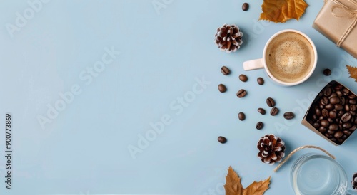 Gifts, Coffee, and Fall Leaves