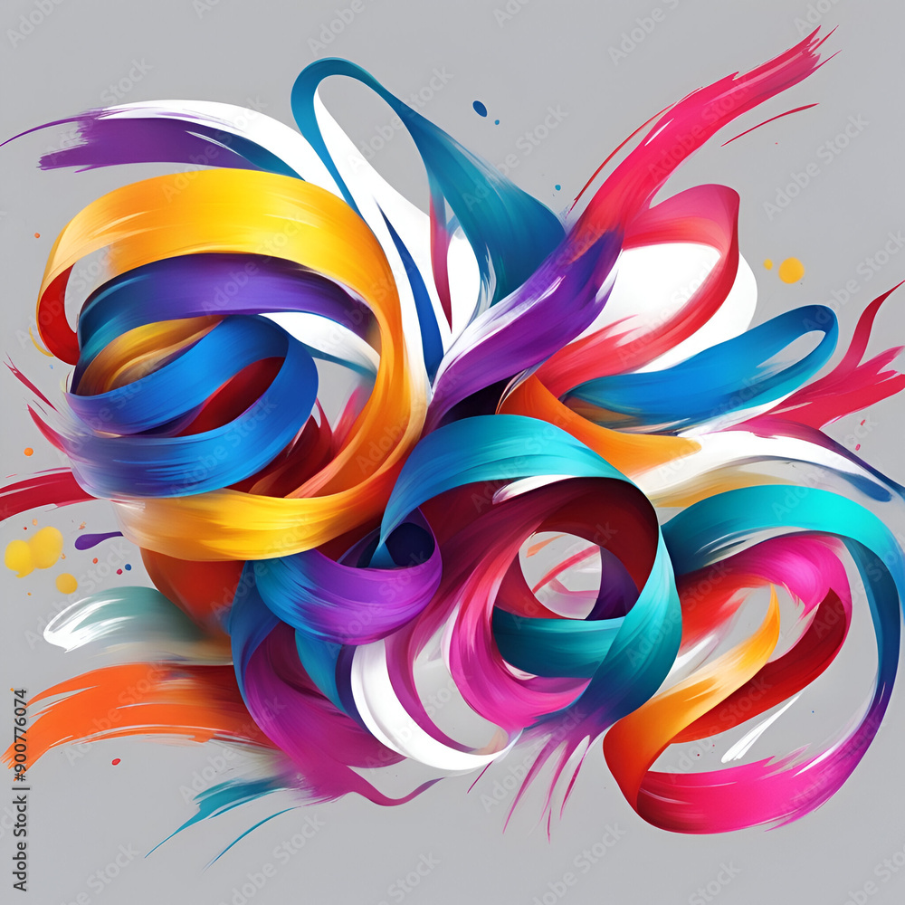 Fototapeta premium Paint Stroke Ribbon Background