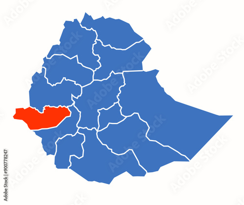 Illubabor administrative divisions of the Ethiopia country