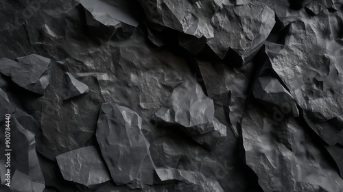 Wallpaper Mural Black stone texture, dark rock background Torontodigital.ca