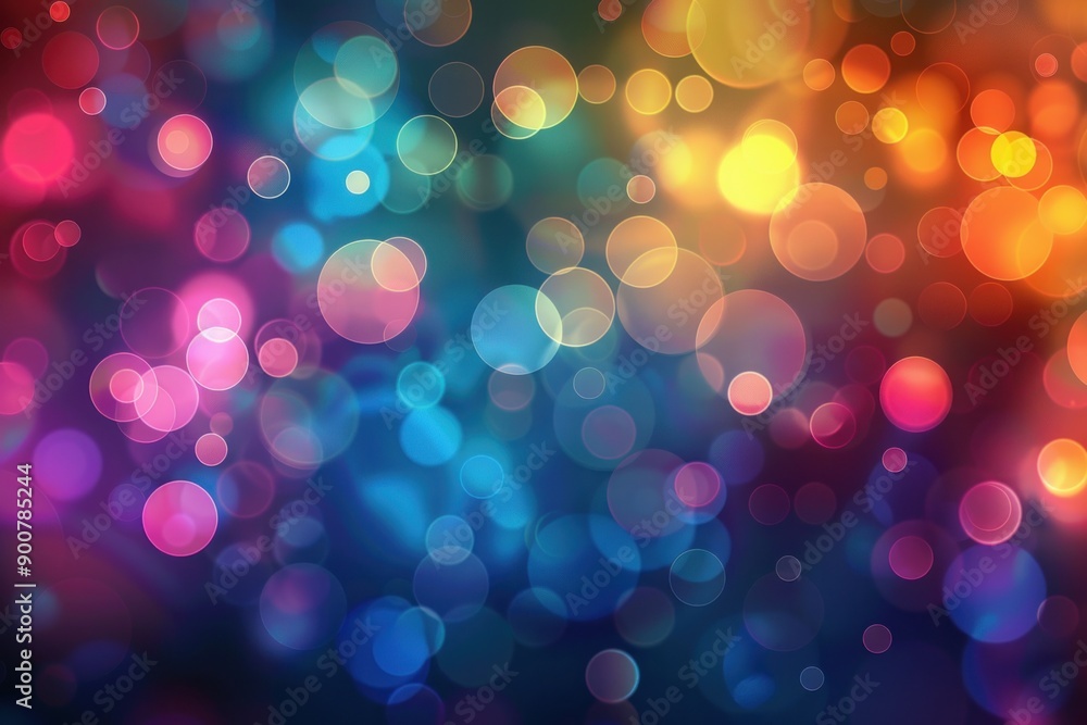 Obraz premium abstract background with colorful circular bokeh lights