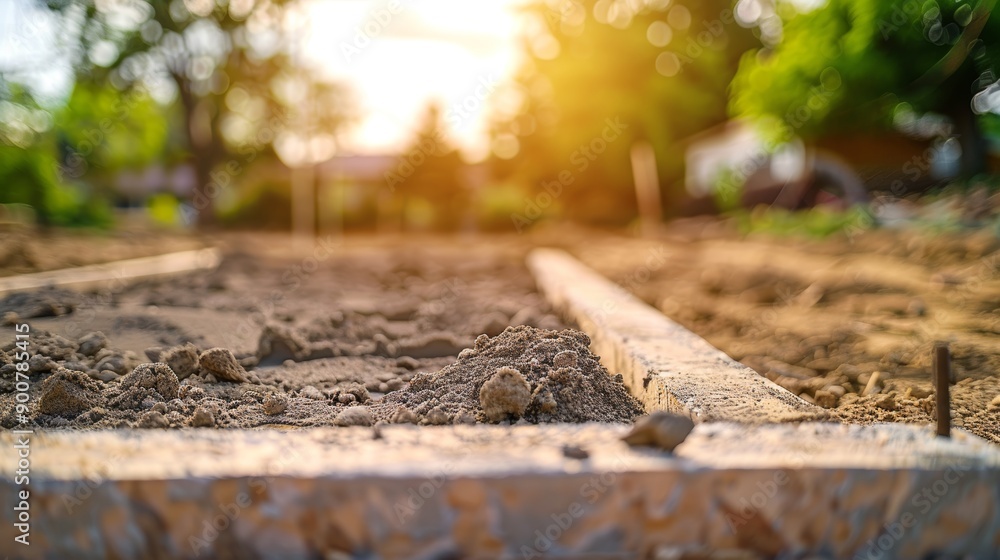 Solid Foundation of a New House Construction at Sunrise - Building Sustainable Futures Solid Foundation of a New House Construction at Sunrise - Building Sustainable Futures