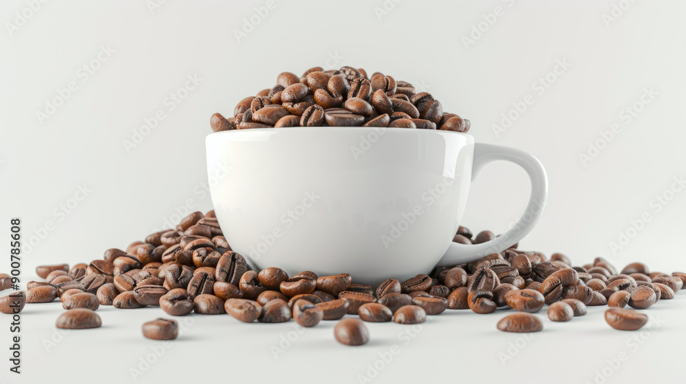 Coffee beans and cup Coffee beans and cup