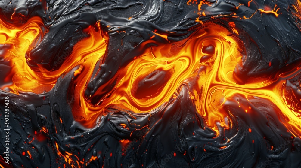 Fiery Abstract Lava Flow Fiery Abstract Lava Flow