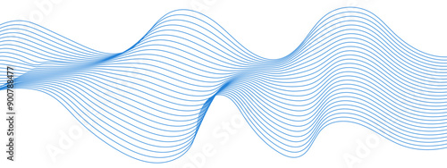 Blue wave swirl swoosh. Vector illustration color wave. Abstract colorful wave line transparent background modern stream wave background and wave curve lines background. 