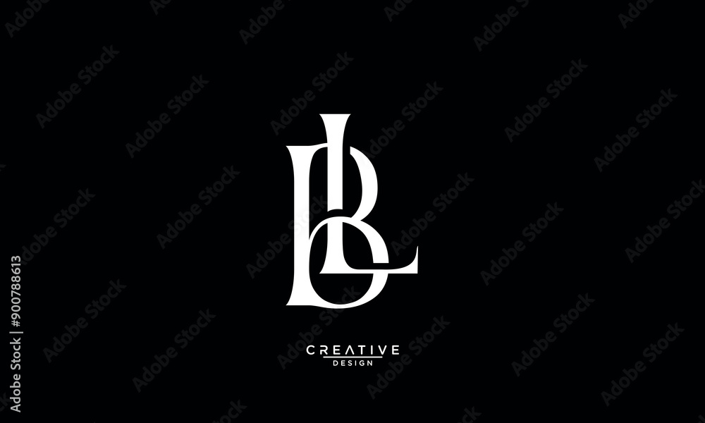 BL, LB, B, L, Abstract Letters Logo Monogram BL, LB, B, L, Abstract Letters Logo Monogram