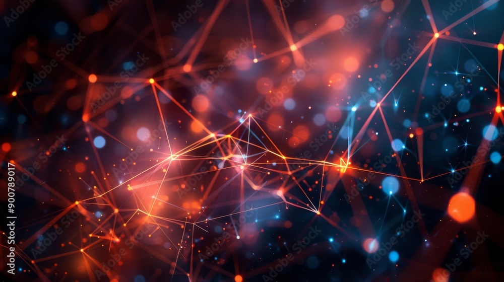 Abstract Neon Network Background Abstract Neon Network Background